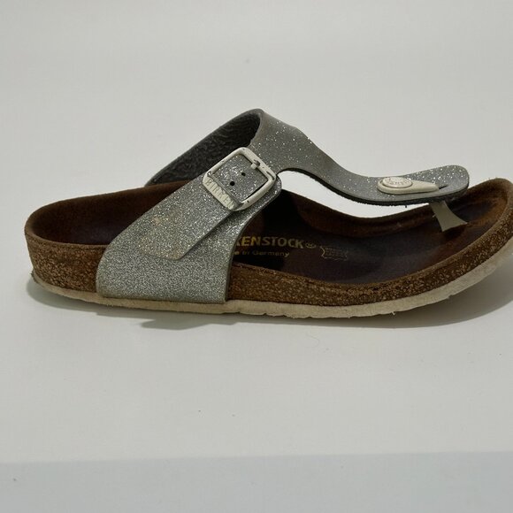 Birkenstock Gizeh Sandal - Kids' US 2 - 2.5 - Silver Glitter VERY GOOD CONDITION - Picture 9 of 9